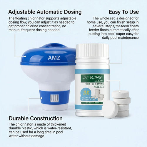100 chlorine tablets floating - 100,