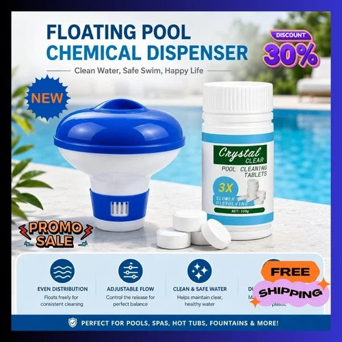 100 chlorine tablets floating - 100,