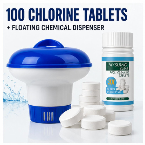 100 chlorine tablets floating - 100,